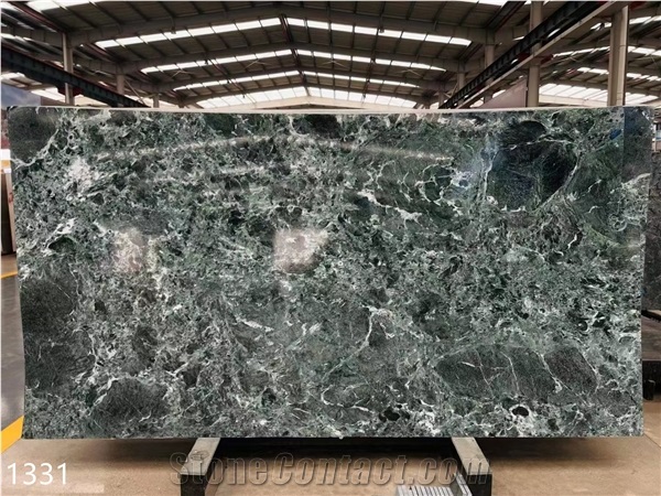 Italy Prada Green Marble Big Slabs Polished For Interior Use