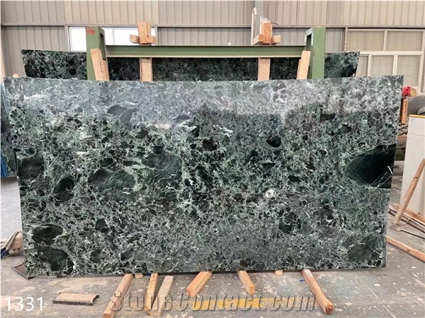 Italy Prada Green Marble Big Slabs Polished For Interior Use