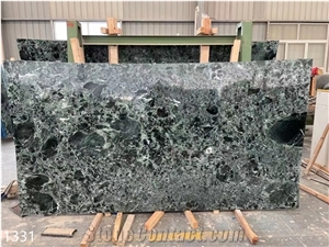 Italy Prada Green Marble Big Slabs Polished For Interior Use