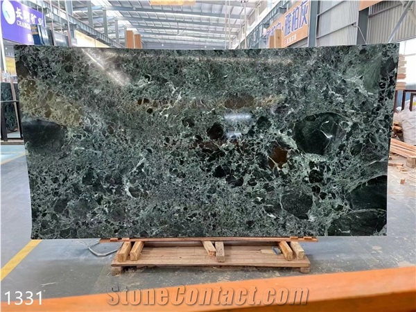 Italy Prada Green Marble Big Slabs Polished For Interior Use