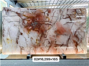 Juliet Crystal Quartzite Cosmopolitan Bordeaux Slab Tile