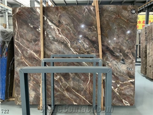 Louis Red Marble Black Agate Slab Tile