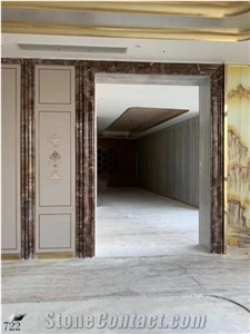 Louis Red Marble Black Agate Slab Tile
