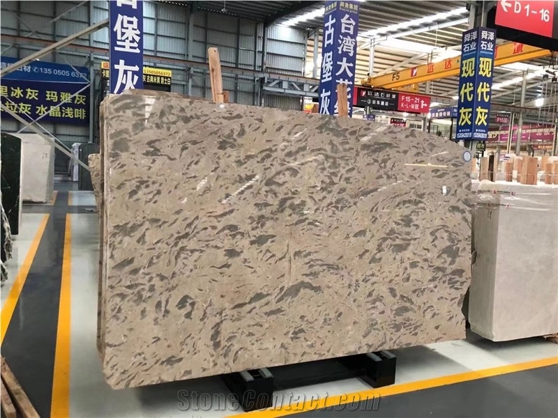Philippines Apollo Gold Jin Mocca Grey Tiger Slab Wall Tile