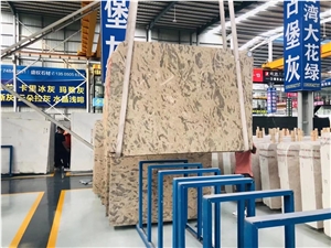 Philippines Apollo Gold Jin Mocca Grey Tiger Slab Wall Tile