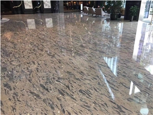 Philippines Apollo Gold Jin Mocca Grey Tiger Slab Wall Tile
