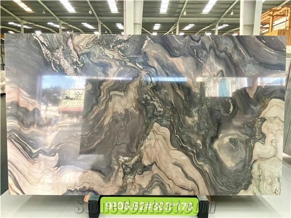 Silk Road Quartzite  Green Fusion Wow Slab In China Market