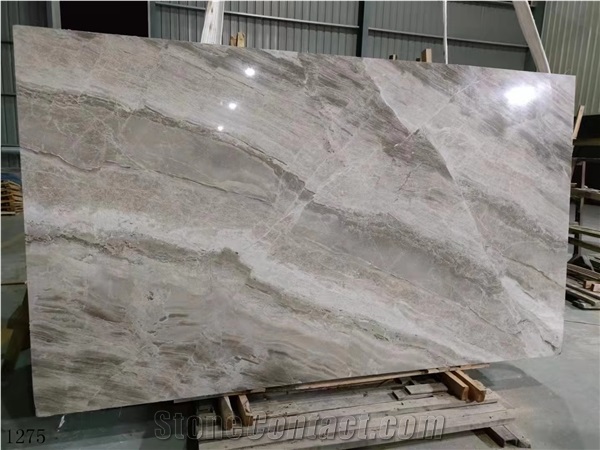 Silver Diana Grey Marble Polished Slab Tile, 240*160*1.8 Cm