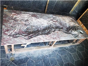 Suprem Salome Marble Aphrodite Pink Bordo Grizo Slab Tile