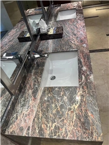 Suprem Salome Marble Aphrodite Pink Bordo Grizo Slab Tile