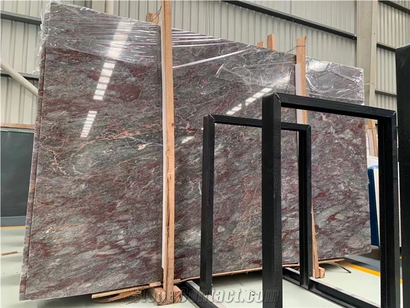 Suprem Salome Marble Aphrodite Pink Bordo Grizo Slab Tile
