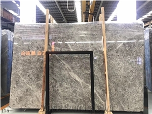 Tundra Grey Marble Blue Castle Slab