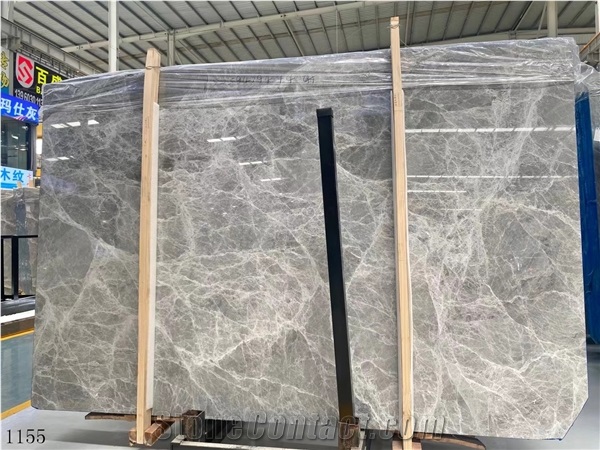 Turkey Hermes Gray Marble Slabs Polished For Building Stone