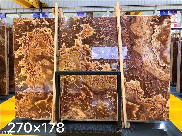 Turkey Tiger Onyx Multicolor Big Size Kitchen Slabs