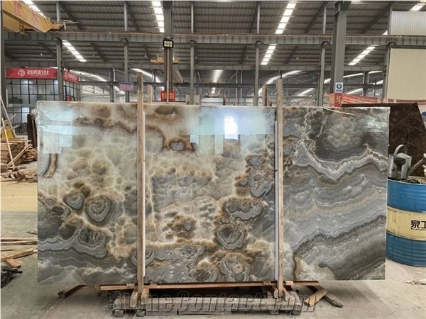 Wave Grey Onyx Slab