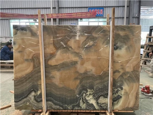 Wave Grey Onyx Slab