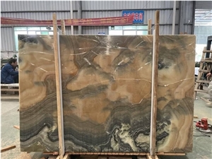 Wave Grey Onyx Slab