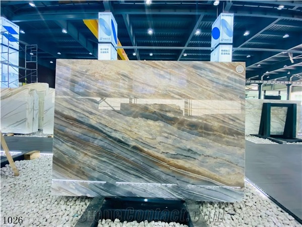 Yinxun Palissandro Bule Marble Myanmar Lafite Big Slab