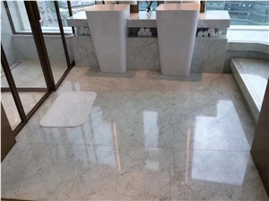 Statuario Venato Marble Round Dining Table Tops