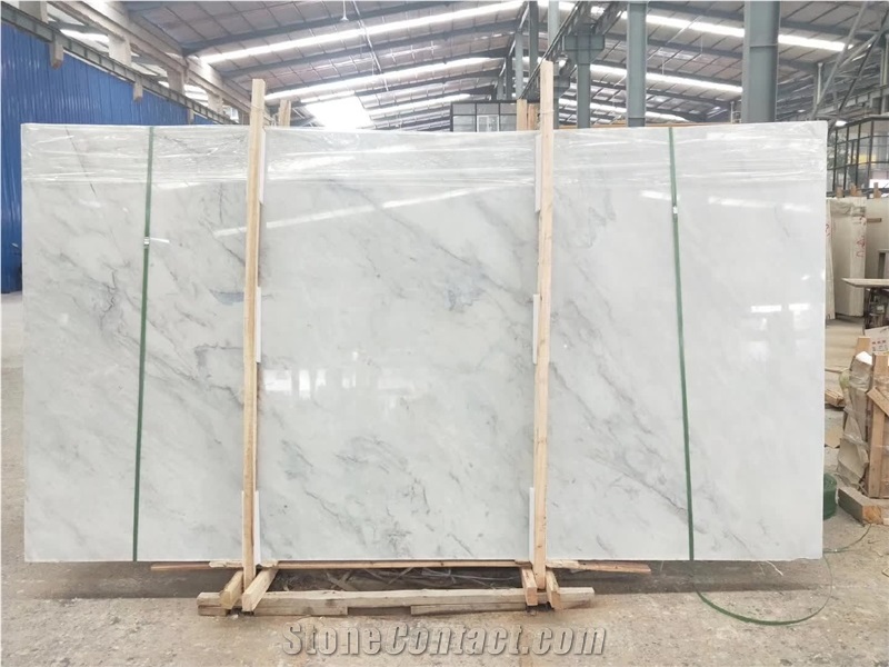 White Volakas Marble Polished Dining Table Tops