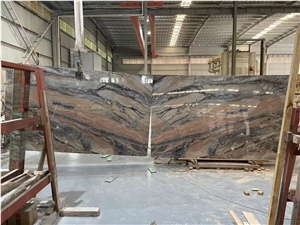 Italy Venice Brown Marble Slab Bookmatch Italy Venice Brown Marble Slab Bookmatch