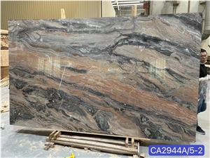 Italy Venice Brown Marble Slab Bookmatch