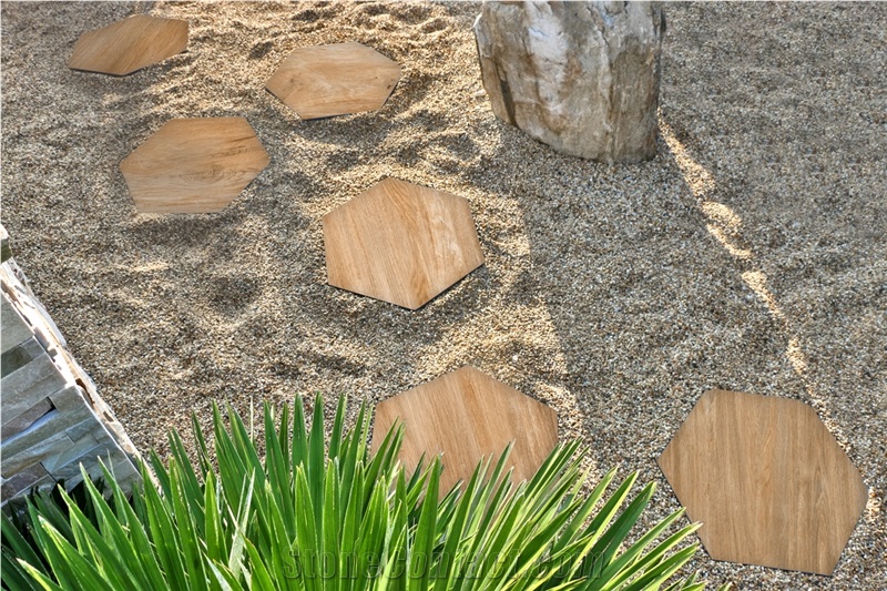Stone Gres Esagono Foresta Garden Stepping Stone