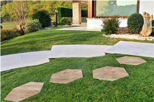 Stone Gres Esagono Foresta Garden Stepping Stone