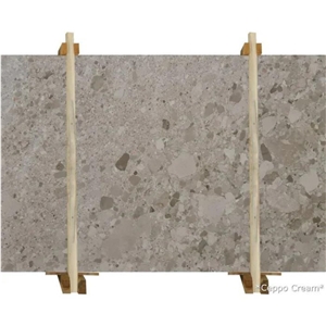 Ceppo Cream Conglomerate Bookmatching Marble Slab