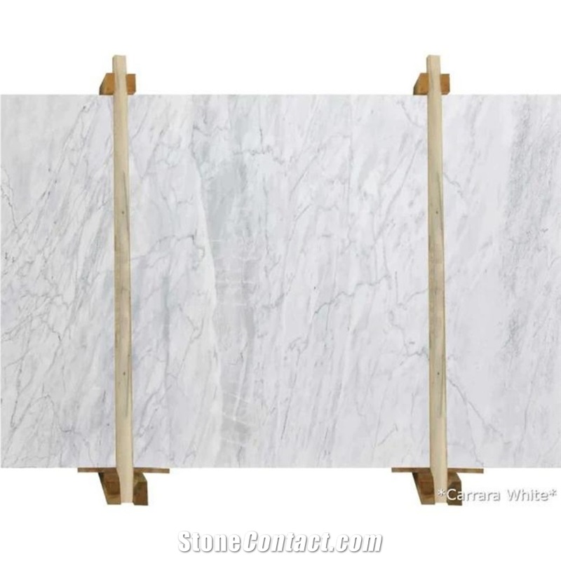 Turkish Carrara White Bookmatching Marble Slab