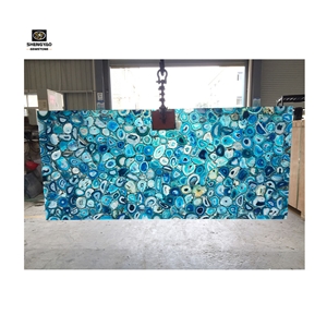 Green Blue Red Pink Black Agate Semi Precious Stone Slab