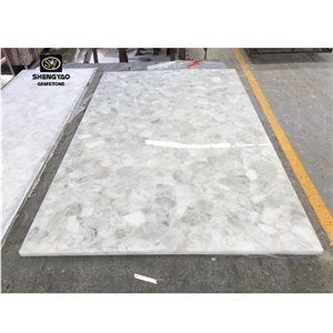 Wholesale Large White Crystal Gemstone Slab