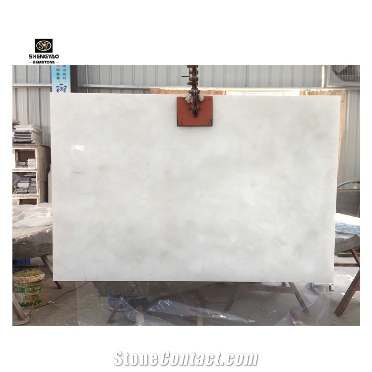Wholesale Large White Crystal Gemstone Slab