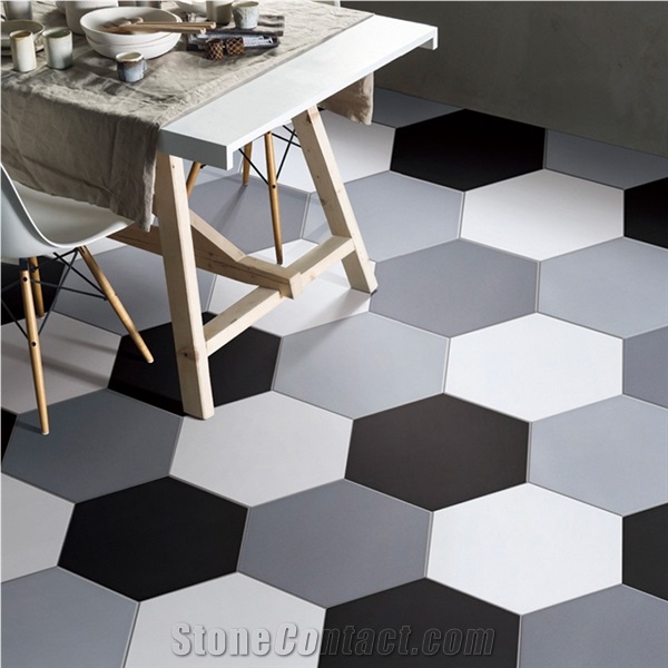 Hexagonal Ceramic Tile For Bathroom Simple Style Kitchen Tile