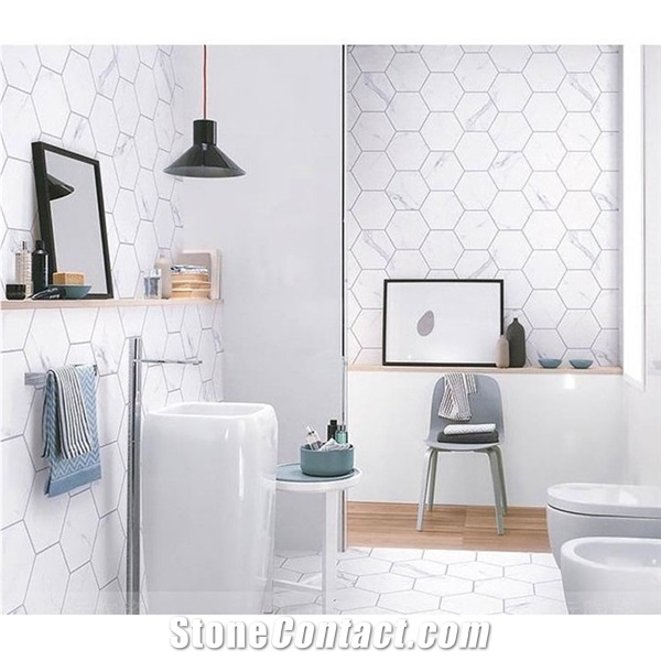 Hexagonal Ceramic Tile For Bathroom Simple Style Kitchen Tile