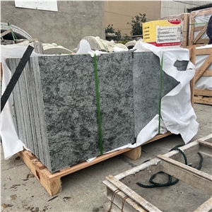 Cut To Size Olive Green Granite Tiles For Flooring Project
