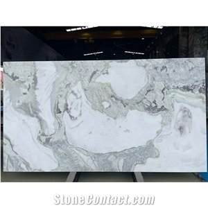Dover White Marble Slab Tiles For Wall Decor