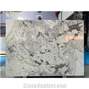 Dover White Marble Slab Tiles For Wall Decor