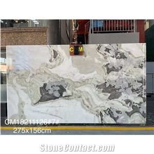 Dover White Marble Slab Tiles For Wall Decor