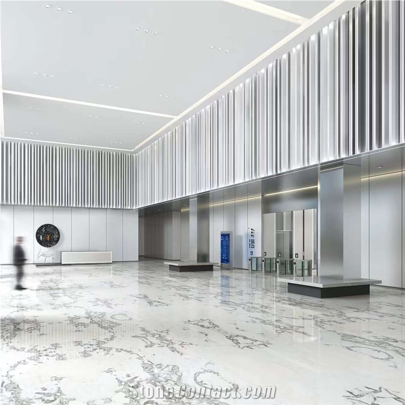Dover White Marble Slab Tiles For Wall Decor