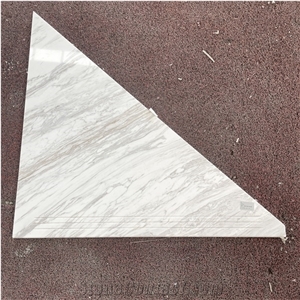 High Quality Good Design Volakas White Marble Stairs Step
