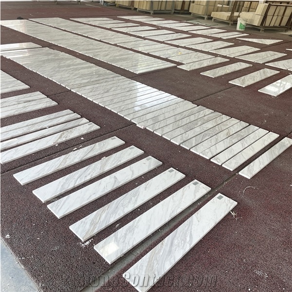 High Quality Good Design Volakas White Marble Stairs Step
