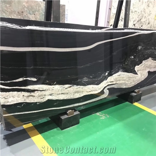 Meteorus Black And White Exotic Granite Luxury Villa Design