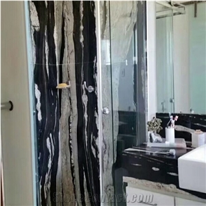 Meteorus Black And White Exotic Granite Luxury Villa Design