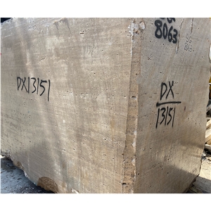 Natural High Quality Beige Travertine Block For Sales
