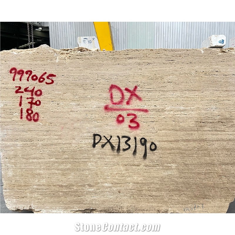 Natural High Quality Beige Travertine Block For Sales