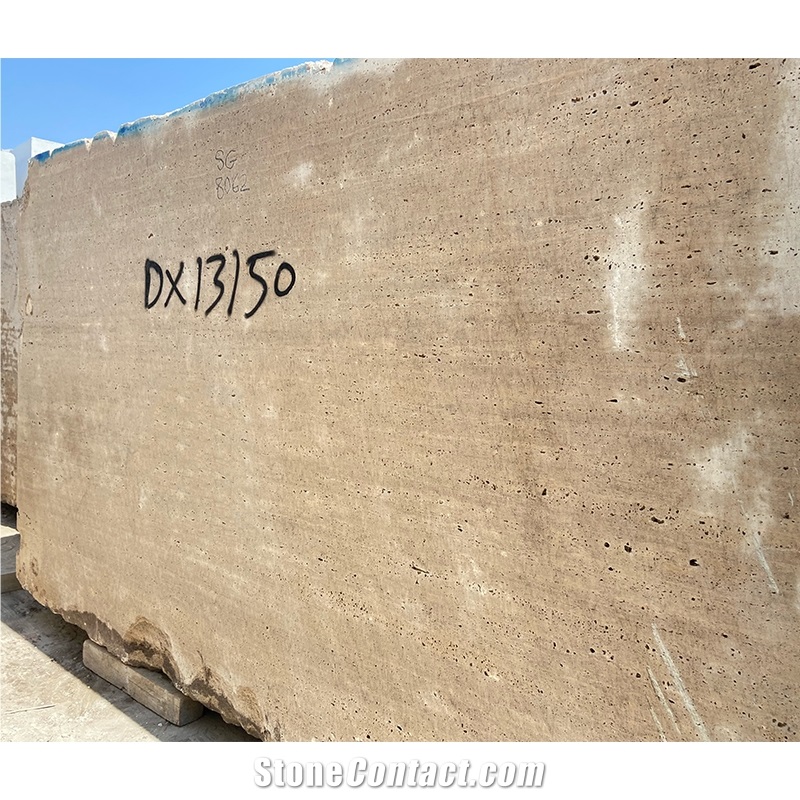 Natural High Quality Beige Travertine Block For Sales