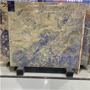 Polished Blue Sodalite Marble Slab Tile For Background Wall Polished Blue Sodalite Marble Slab Tile For Background Wall