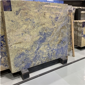 Polished Blue Sodalite Marble Slab Tile For  Background Wall