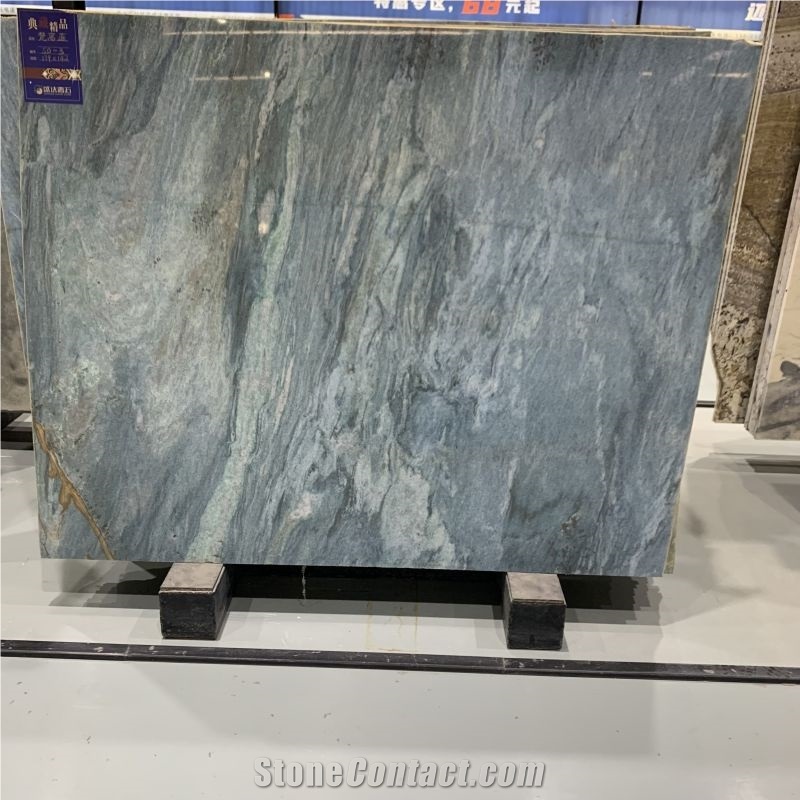 Polished Blue Van Gogh Quartzite Tile Slab Floor & Wall Tile